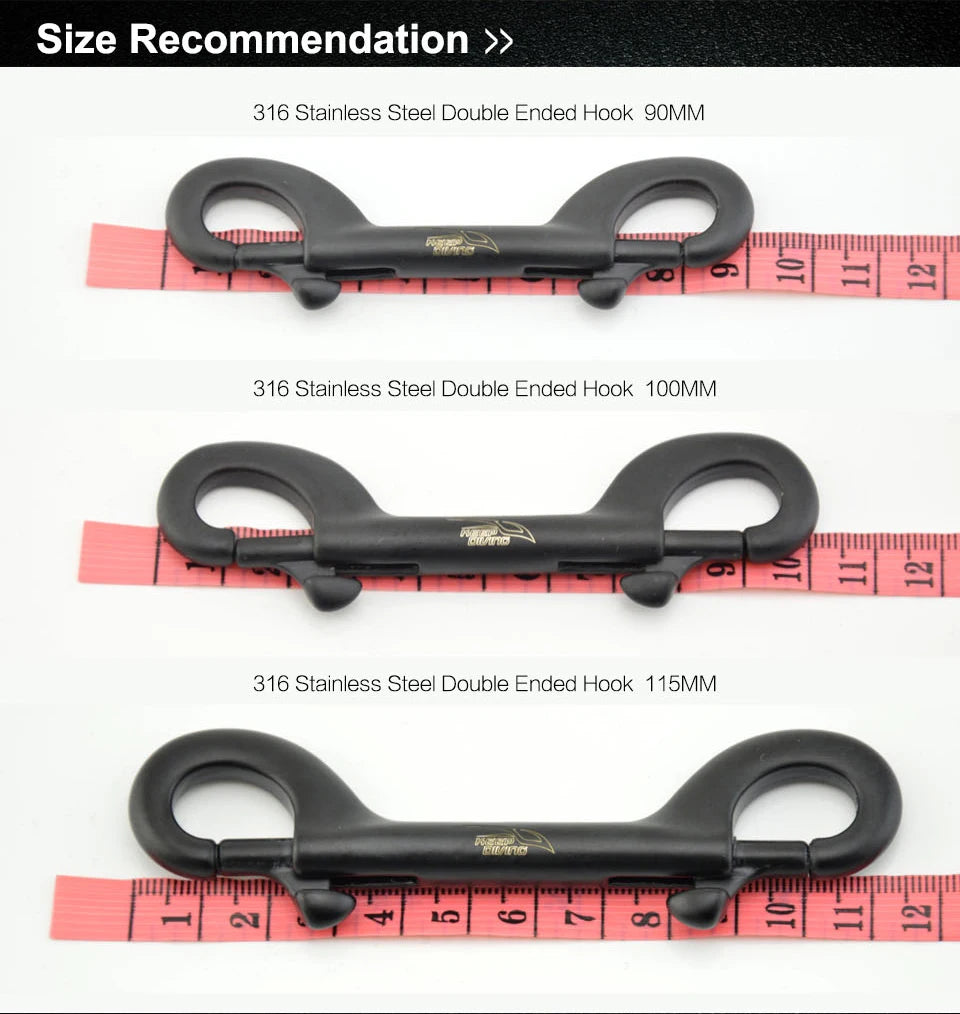 1 PCS KEEP DIVING 316 Stainless Steel Scuba Diving Double Ended Hook Accessory For Equipment BCD Chioce Snap Bolt kit Quick Draw