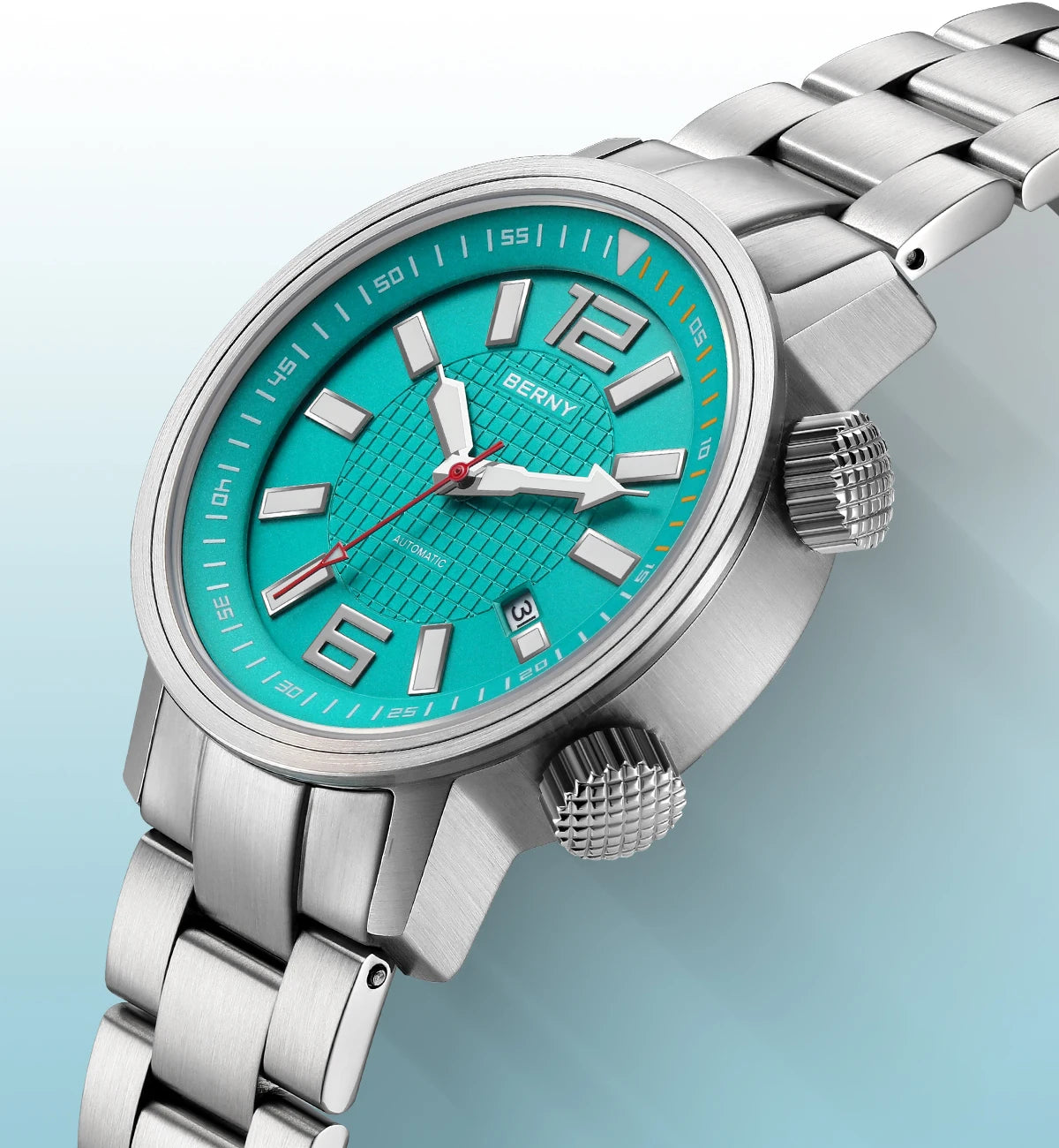 BERNY Automatic Diver Watch for Men Super Luminous Sapphire Miyota 8215 Compressor 20ATM Swimming Scuba Diving Sports Man Watch