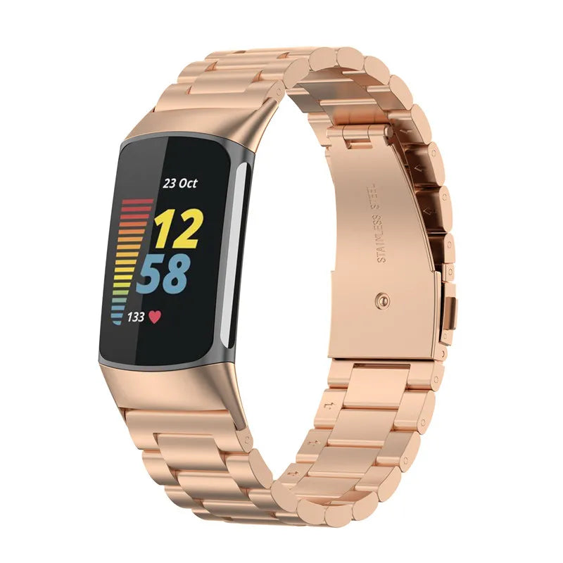 Watch Strap For Fitbit Charge 6 5 Stainless Steel Metal Strap Watchband Bracelet For Fit bit Charge6 5 Smart Watch Correa belt
