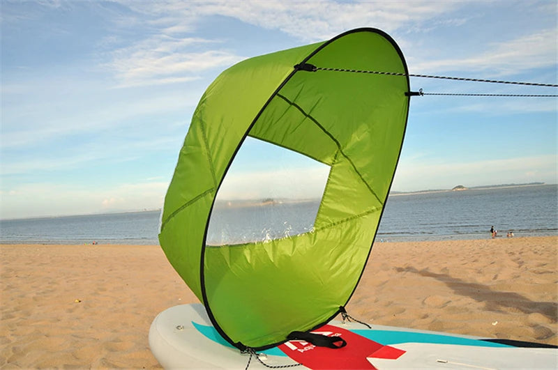 Sup Accessories Downwind Paddle Surfboard Inflatable Canoe Drag Sail Kayak Surfcasting With Transparent Window Folding Thrusters