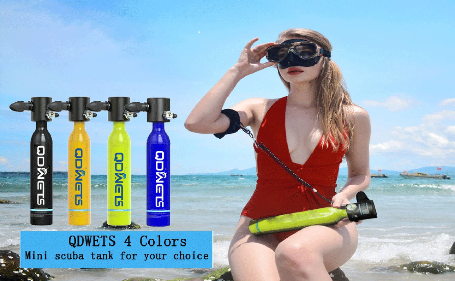 Mini Scuba Tank Diving Equipment 0.5L Outdoor Oxygen Scuba Diving Tank 5-10 Minutes Cylinder Snorkeling Set Hand Pump
