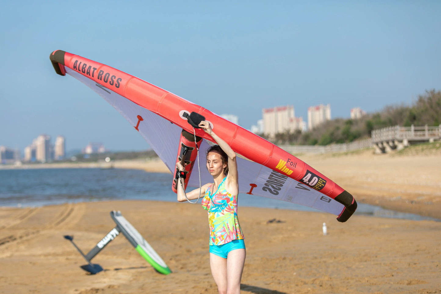 Inflatable Wingsurf Kite Fabric Wing Foil 5m Portable Surfboard Sup Board 5psi Accessories Outdoor Water Sports Equipment 2024