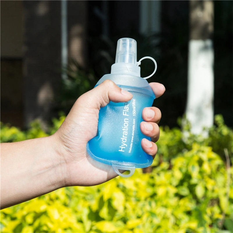 500ml Soft Flask Foldable Water Bag Portable Ultralight TPU Drink Bottle Outdoor Sport Hiking Camping Hydration Pack BPA-Free
