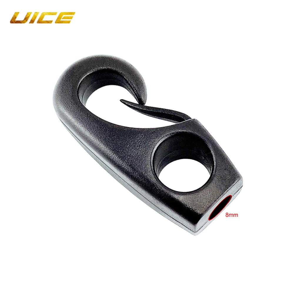 10pc Nylon Buckle Shock Cord Clip Hook Kayak Canoe Bungee Rope Line Rowing Boat Tie Cord Hook Clothesline Elastic Cord Lock Clip