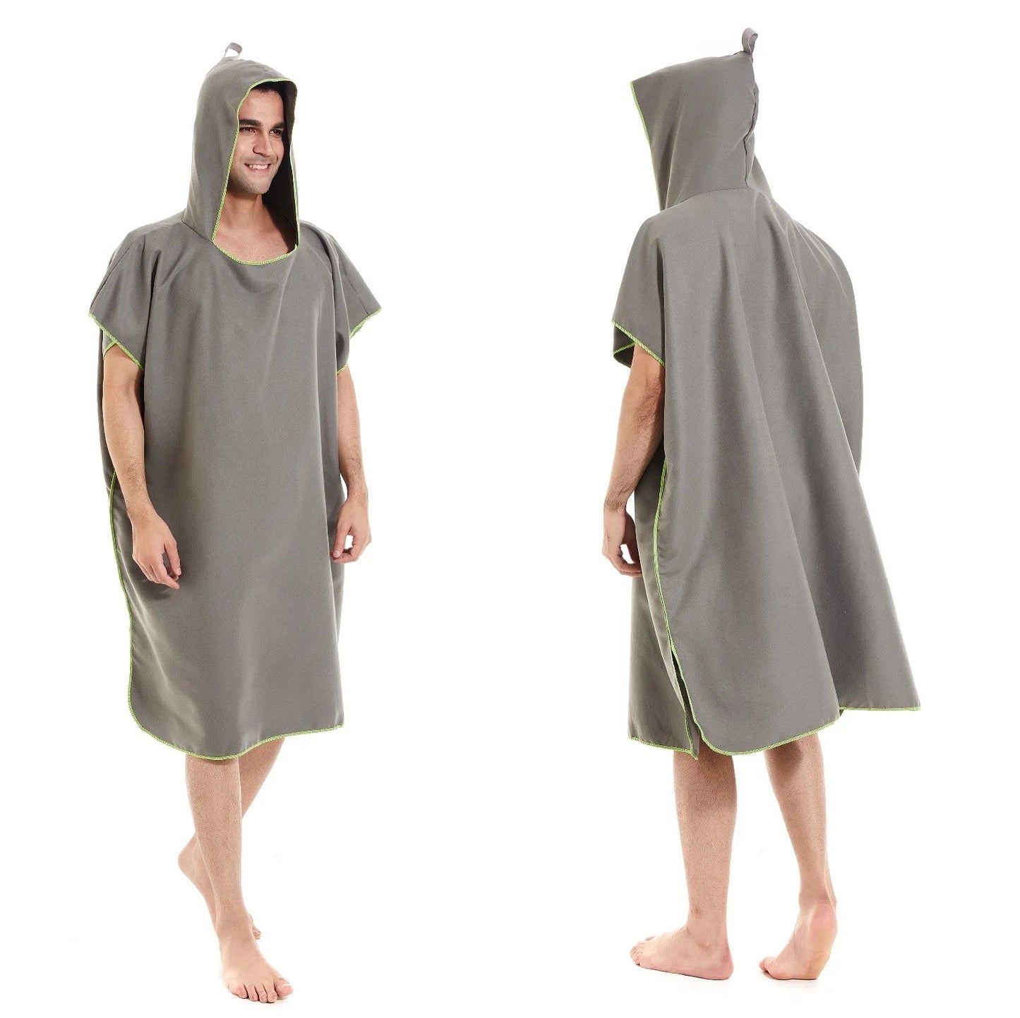Microfiber Hooded Towel Men Women for Swim Beach Travel Quick Dry Changing Robe Cape Bath Towel Bathrobe Surf Poncho Sauna Playa
