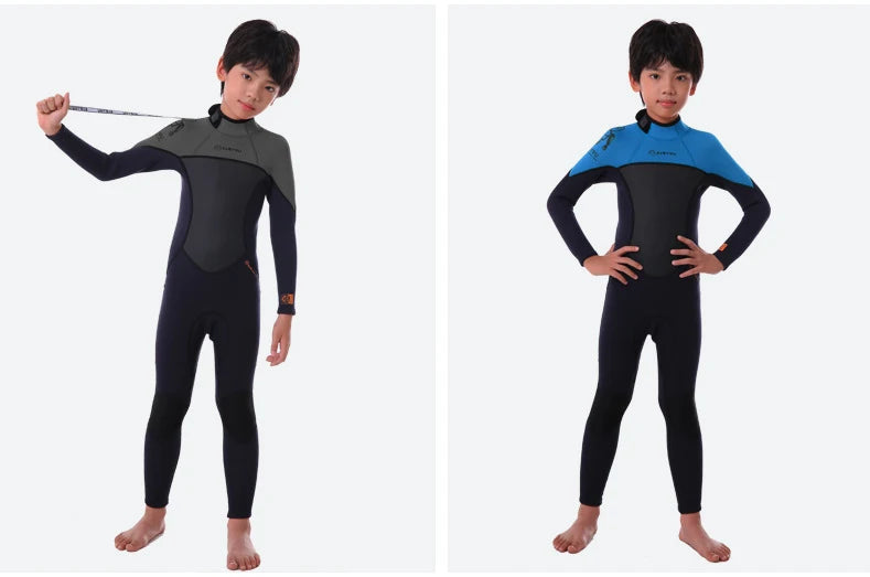 2.5MM Neoprene Wetsuit For Kids Thermal Full Swimsuit Youth Surf Scuba Diving Suit Underwater Freediving Set Thick Beach Wear