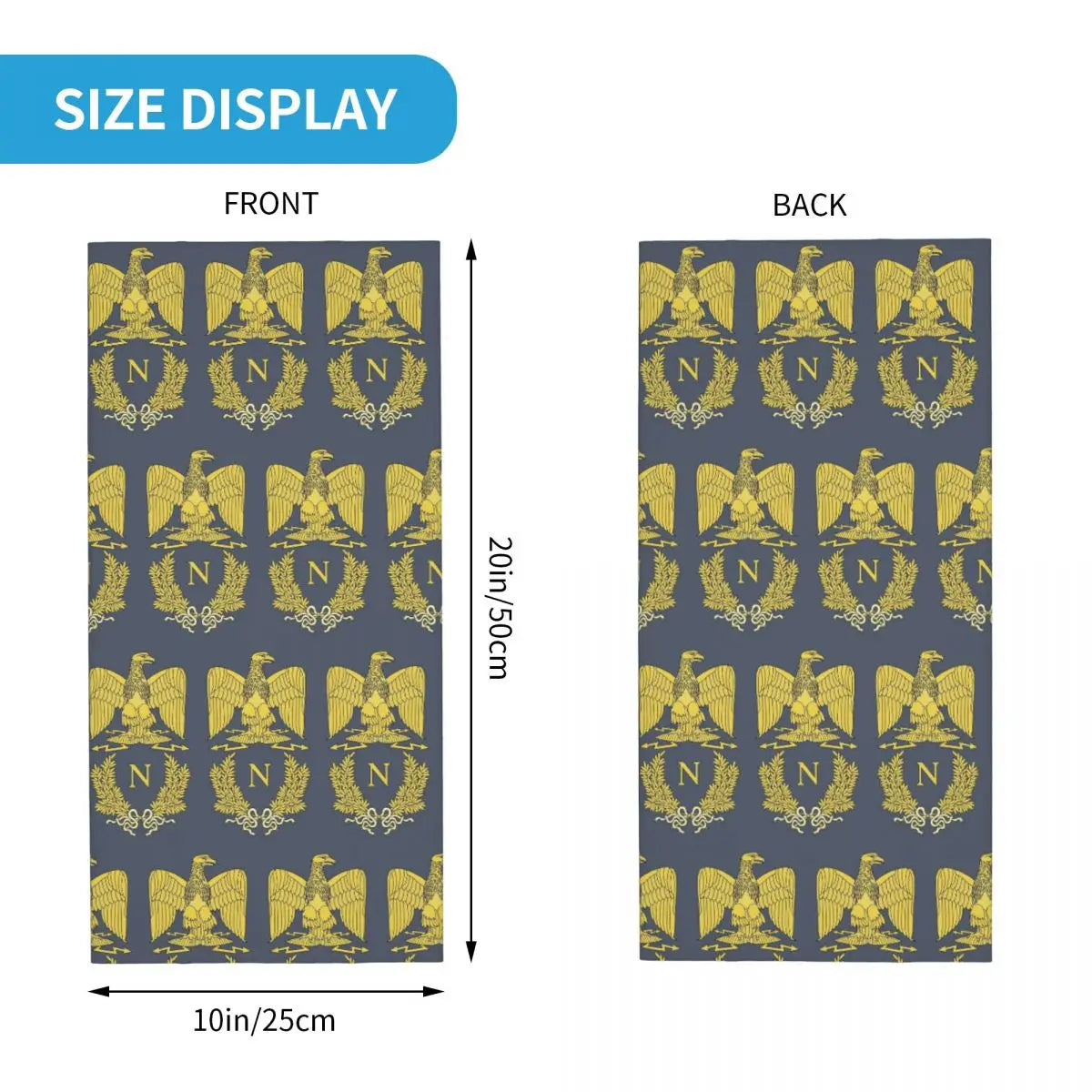 Napoleon Bonaparte Emlem Bandana Neck Cover Printed Wrap Scarf Warm Headband Outdoor Sports For Men Women Adult Winter