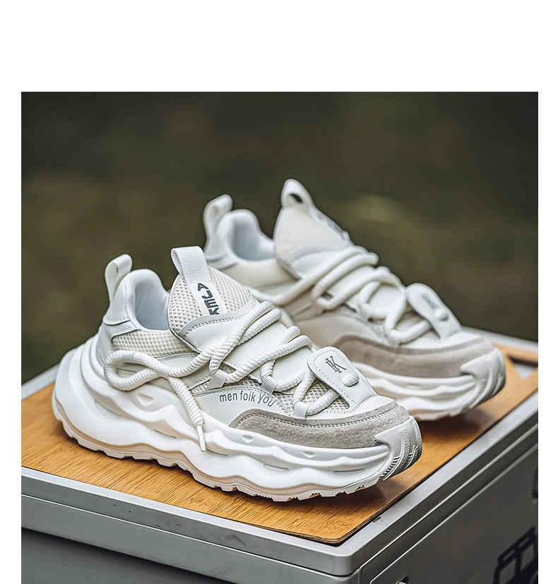 2024 Fashion Shoes Men's Thick Soles Trendy Men's Sports Shoes High-quality Harajuku Travel Shoes 2024 New