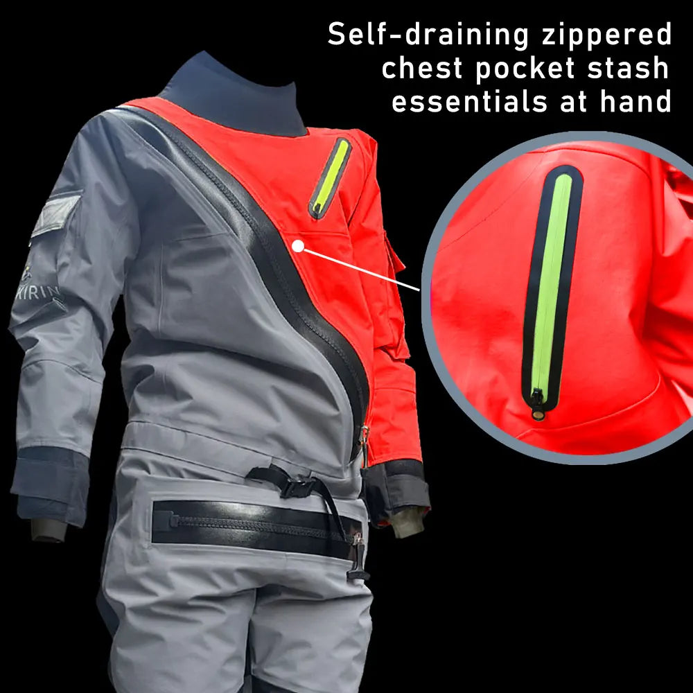 Winter Drysuits Dry Warm Suits for Adult Male Sailing Cold Water Sport Swimming Fishing Kayak Waterproof Outdoor Wading Clothing
