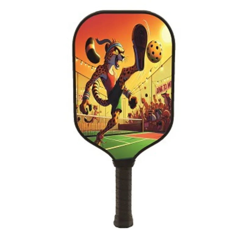 Cartoon Pattern Glassfiber Upgraded Version Pickleball Paddles Set 1 Rackets 1 Balls 1 Ball Bag Outdoor Sports Padelracket Set