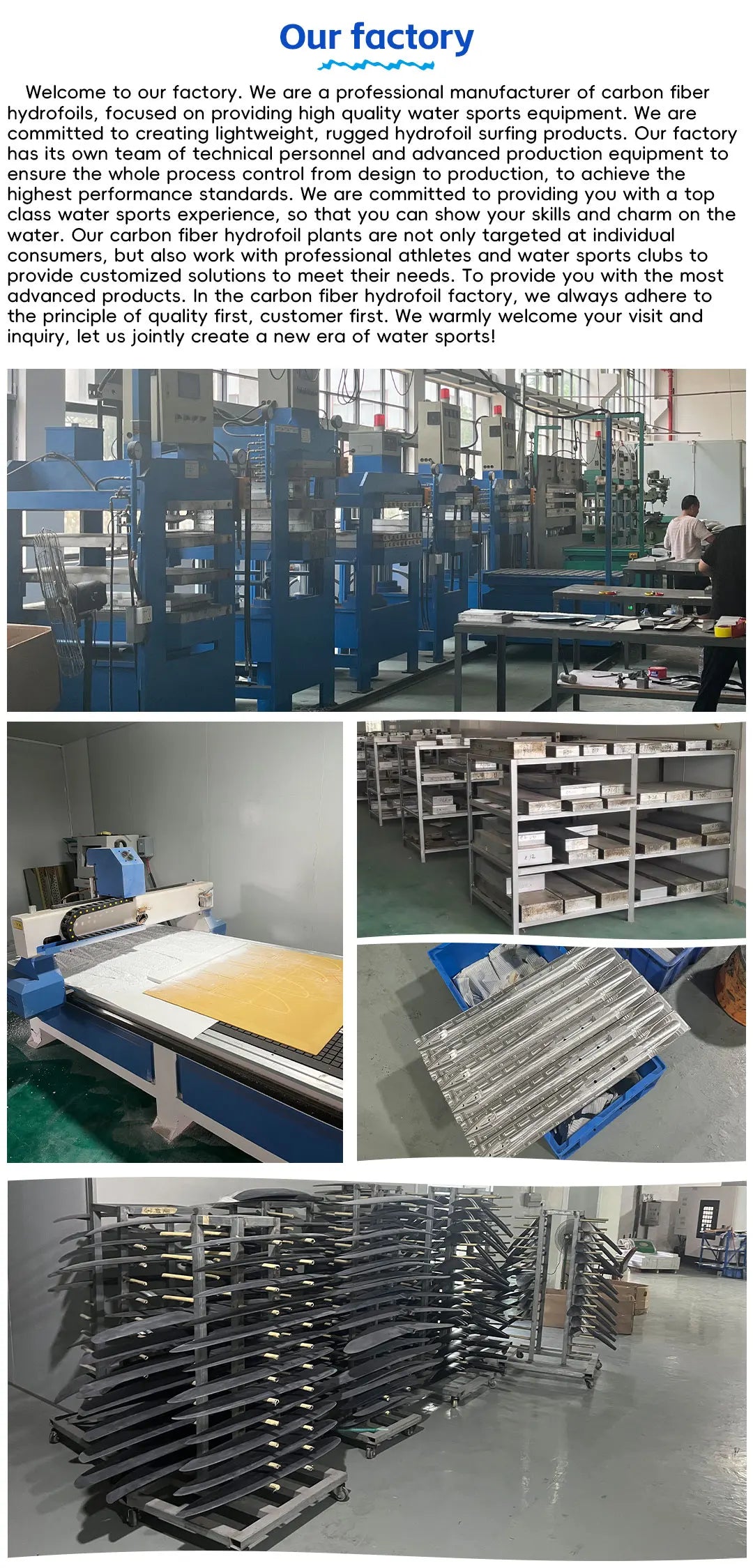 GY-ART1401 Hydrofoil 1611sqcm High Performance Carbon Fiber Unpowered Large Blade for Beginner Water Sports Surfing