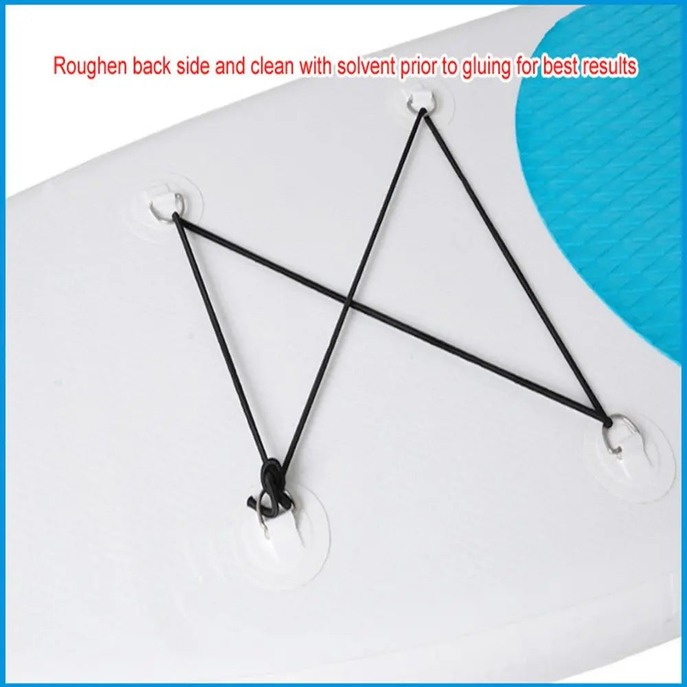 1Pc Surfboard Dinghy Boat PVC Patch With Stainless Steel D Ring Deck Rigging Sup Round Ring Pad Kayaking Boat Accessories