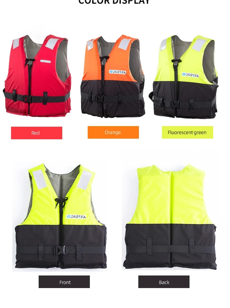 Safe Swim Life Jacket, Kayak Vest, Big Buoyancy Aids, Water Sport Survival Float for Adult, 120kg, New, Summer