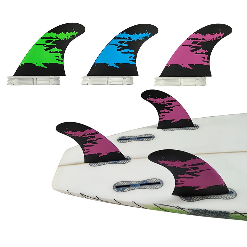 Surfboard Fins M Size Tri Fins Double Tabs 2 Surf Fins Surfboard Stabilizer UPSURF FCS 2 Fins Carbon Fiber Performance Core