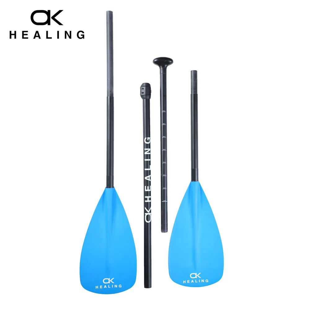 HEALING Kayak Fiberglass Sup Paddle 4Pcs Adjustable Stand Up Paddle Boards Lightweight Durable Packable Travel-Friendly Surfing