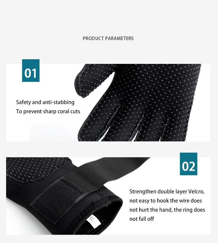 New Adult Diving Gloves Neoprene 3mm 5mm Thermal Spearfishing Gloves Anti-slip Surfing Swimming Kayak Paddling Snorkel Gloves