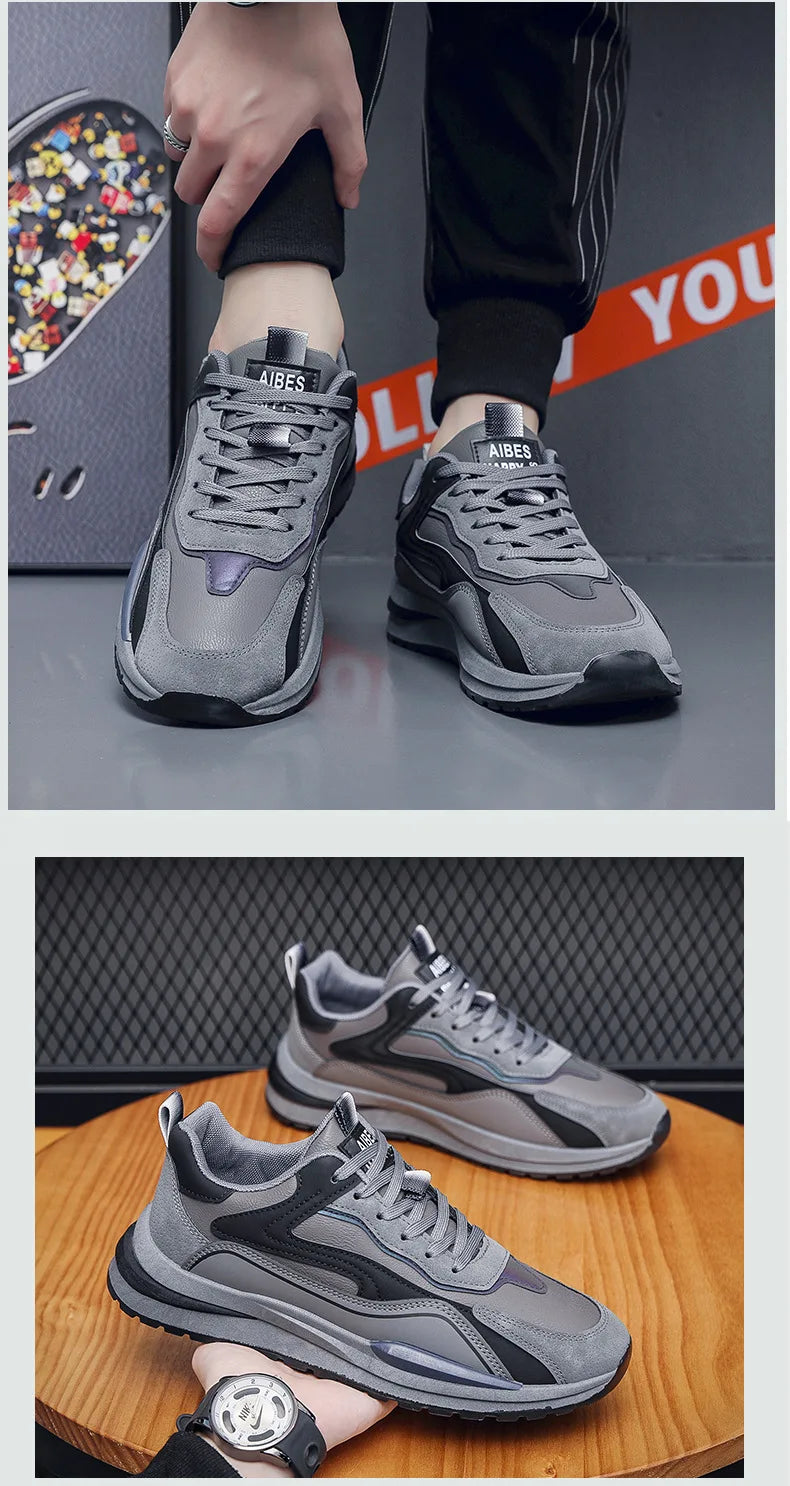 Men Casual Sneakers Spring New Trend Breathable Running Sport Shoes Antislip Tennis Shoes Basketball Walking Jogging Sneakers