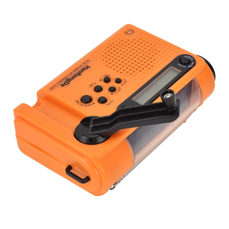 Weather Emergency Radio AM/FM/SW Portable Solar Hand Crank Radio 3 in 1 2000mAh Power Bank Phone Charger Flashlight for Camping