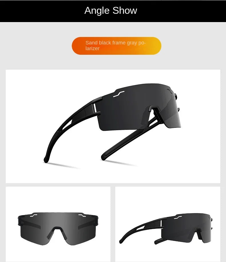Outdoor Cycling Half Frame Glasses Sports Running Wind Sand Anti-polarized TAC Material Sports Glasses