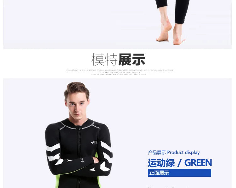 Men Women Wetsuit Surf Suit 3mm Neopreno Pant Top Wetsuit Female Kitesurf Scuba Diving Suit Winter Swimwear Rash Guard Swimsuits