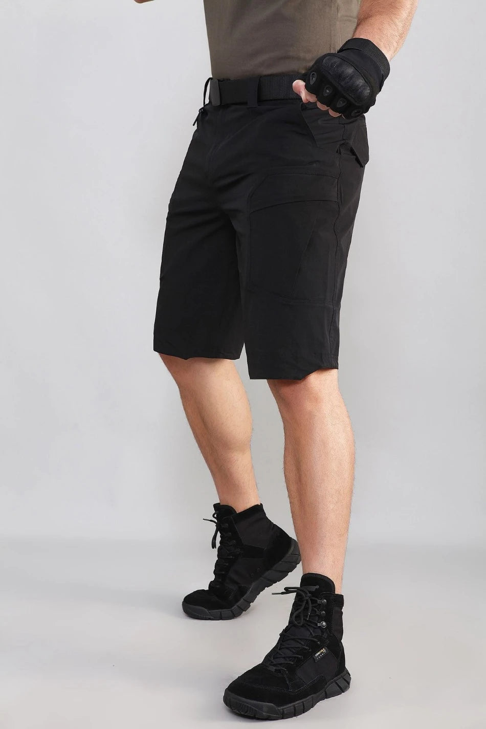 Mens Quick Drying Cargo Shorts Summer Waterproof Outdoor Sports Combat Overalls Multi Pocket Wear-resistant Quarter Pants New