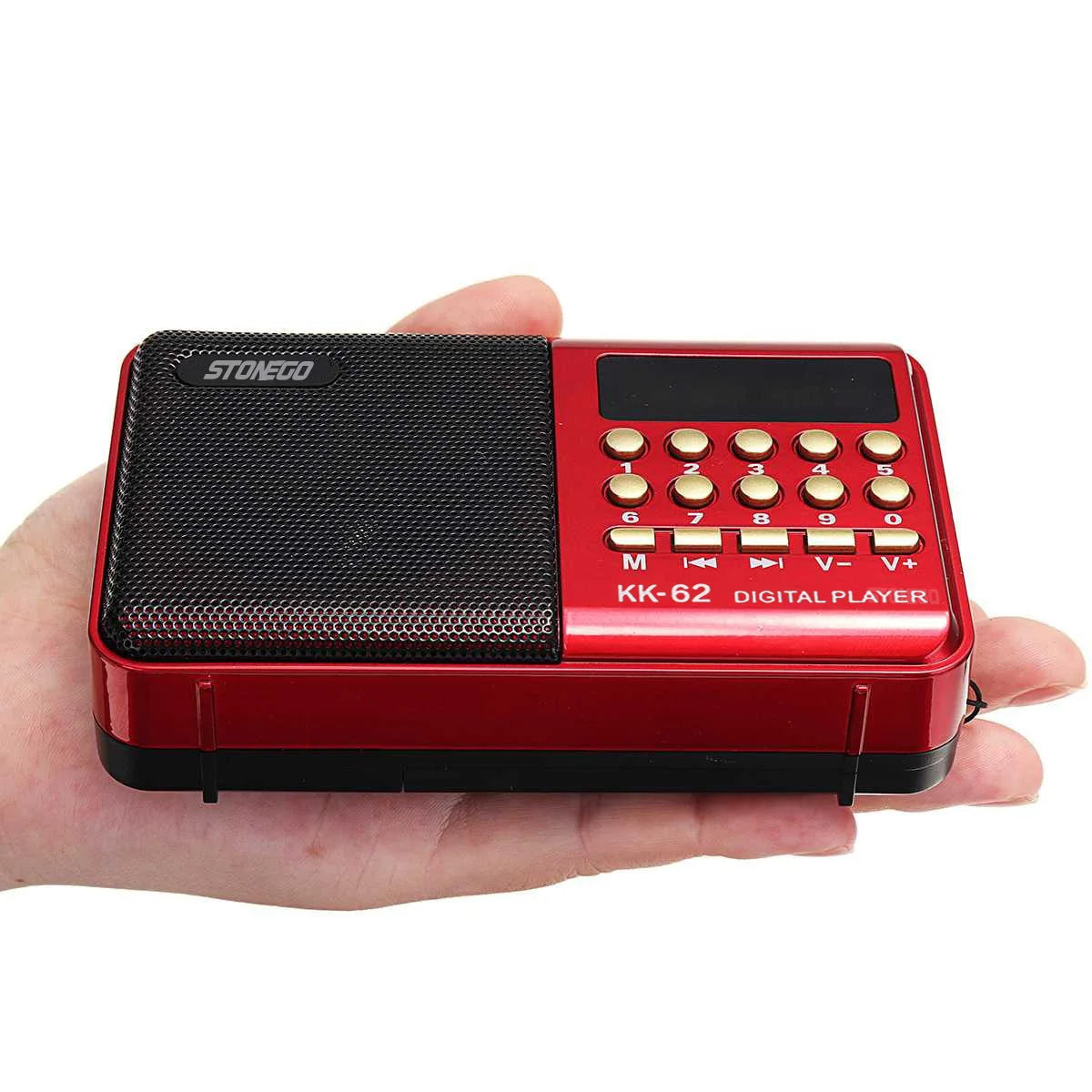 STONEGO Mini Portable Radio Handheld Rechargeable Digital FM USB TF MP3 Player Stonego Speaker Devices Supplies