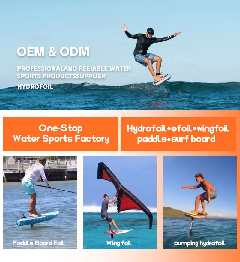 Hot selling GY-1310 2100sqcm aluminum 75cm mast 644 fuselage 400 rear wing is perfect for novice players hydrofoil surfing