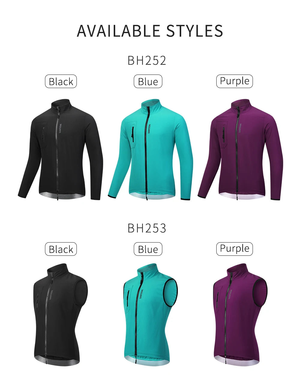 WOSAWE Men's Cycling Windbreaker Gravel Man Bicycle Windshield Jacket Bike Vest Gilet MTB Racing Long Sleeve Coat Wind Jacket