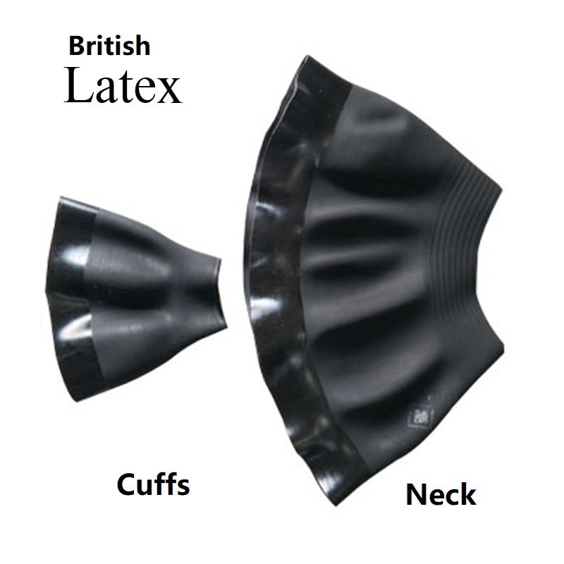 4-Layer Waterproof Poly Drysuit with Hood for Kayaking,Rafting SUP In Water Long Zipper Dry Suit for Men