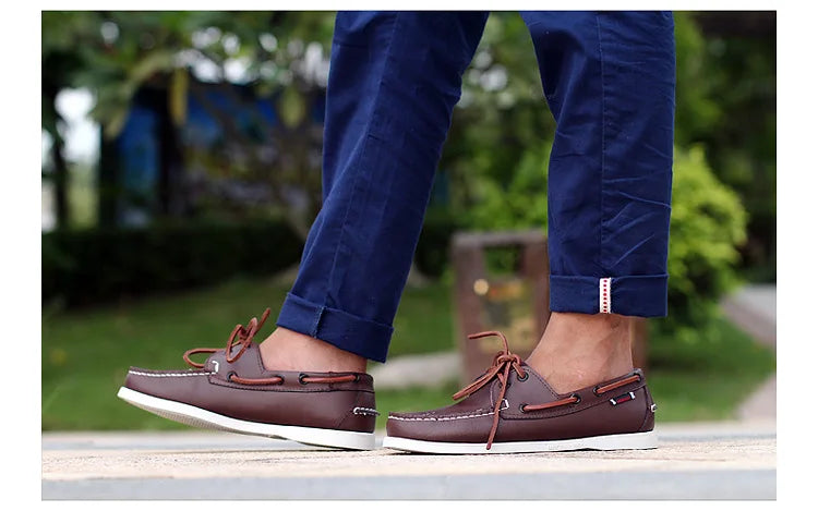 Men's Shoes Large Sailing Korean Edition Trendy Driving Dou Dou Casual Leather Shoes for Men
