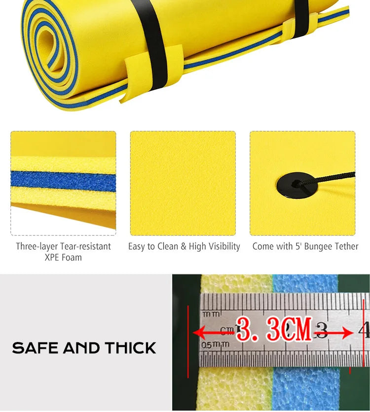 Summer New Outdoor Tear Resistant XPE Foam Swimming Pool Water Blanket Floating Bed Light Smooth Surface Portable Foam Pad