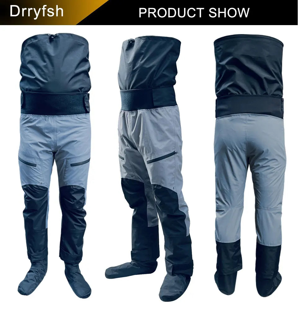 Drysuit Separate Dry Cag Trousers Combo Flexibility Waterproof Spray Jacket for paddling Canoeing Boating Trouring Winter Spring