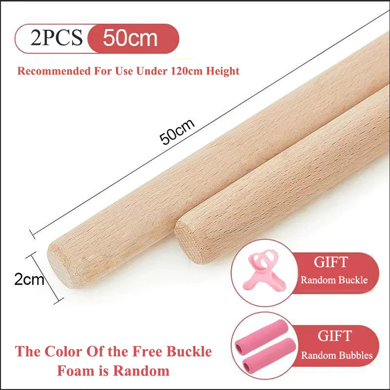 Body Sculpting Home Fitness Wooden Yoga Pole Open Shoulder Beauty Back Posture Corrector Multipurpose Pranayama Stick for Dance