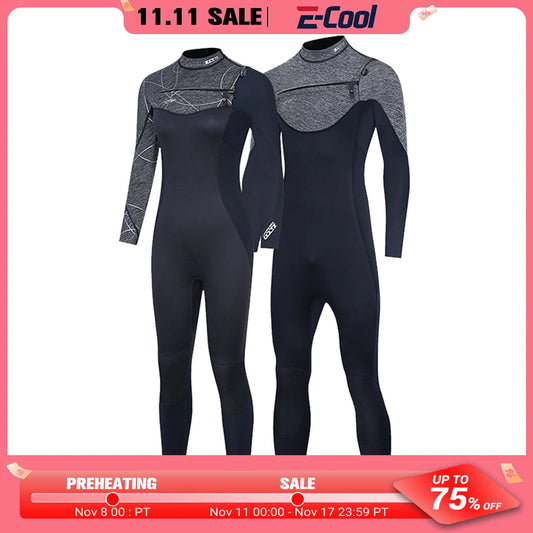 3MM Neoprene Wetsuit Men Women Surf Scuba Diving Suit Equipment Underwater Fishing Spearfishing Kitesurf Swimwear Wet Suit