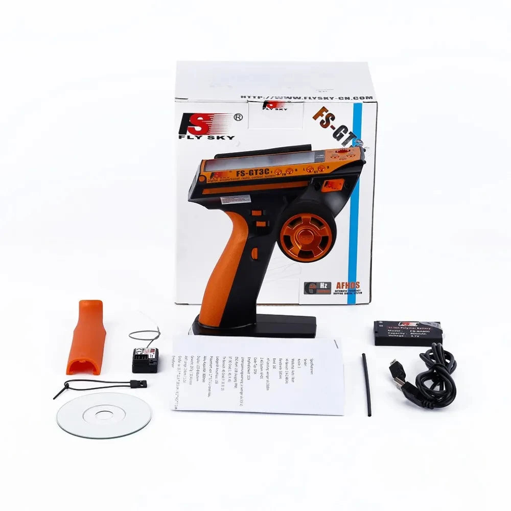 Flysky FS-GT3C FS GT3C 2.4G 3CH AFHDS with Battery GR3E Receiver Radio Controller For RC Car Tank Boat