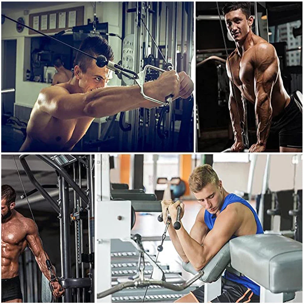 1.5m/2.5m/3m Gym Steel Cable Wire Rope 5mm Heavy Duty Parts Accessories for Lifting Training Pulley Home Fitness Equipment