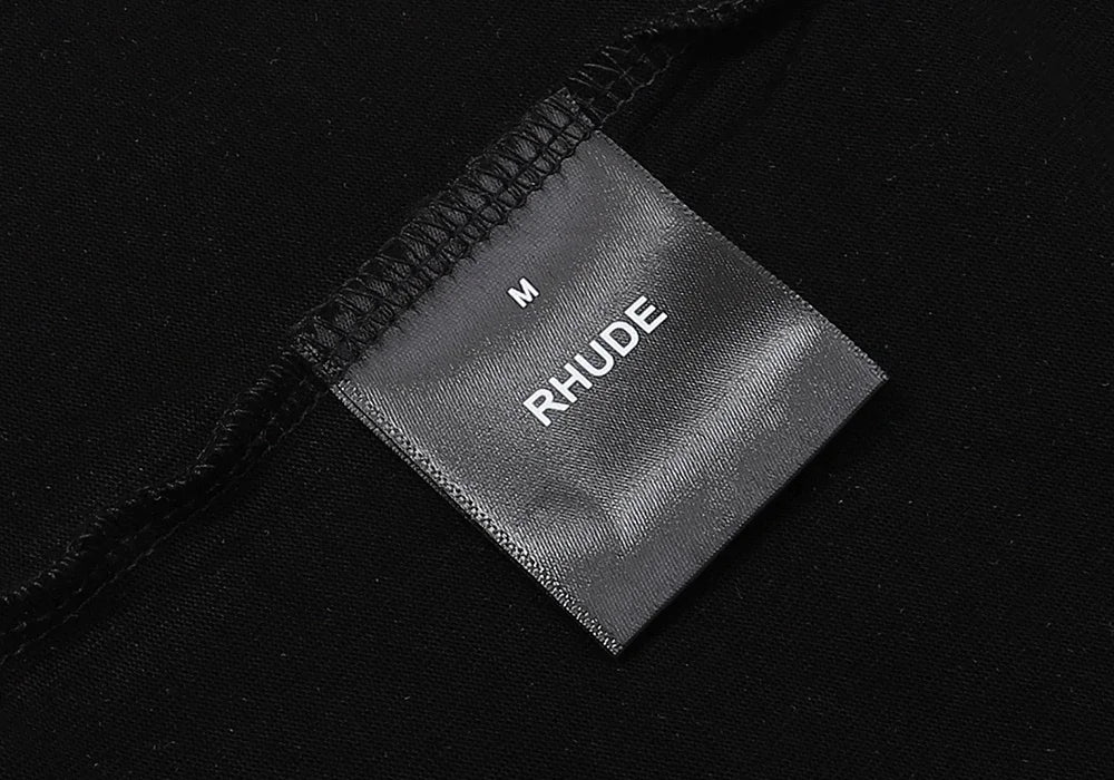 NewRHUDE Yacht Club Black Apricot White Rhude T Shirt Men Women Oversized Short Sleeve RHUDE Windsurf Print Tee Top gym