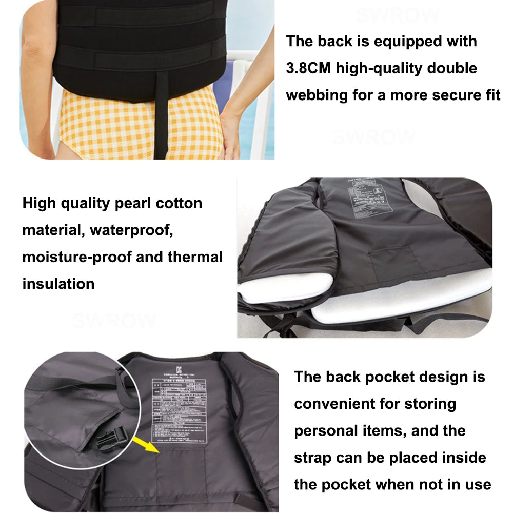 Life Jacket Water Sport Buoyancy Jacket Life Vest Swimming Boat Buoyancy Vest Life Vest Buoyancy Suit For 45-60KG