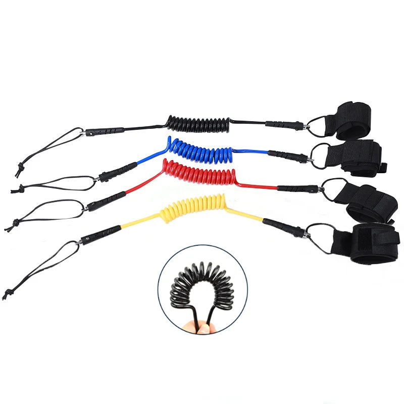 Surfboard accessories Surfboard elastic retractable safety hand rope wakeboard raft kayak lifesaving TPU rotatable wrist strap
