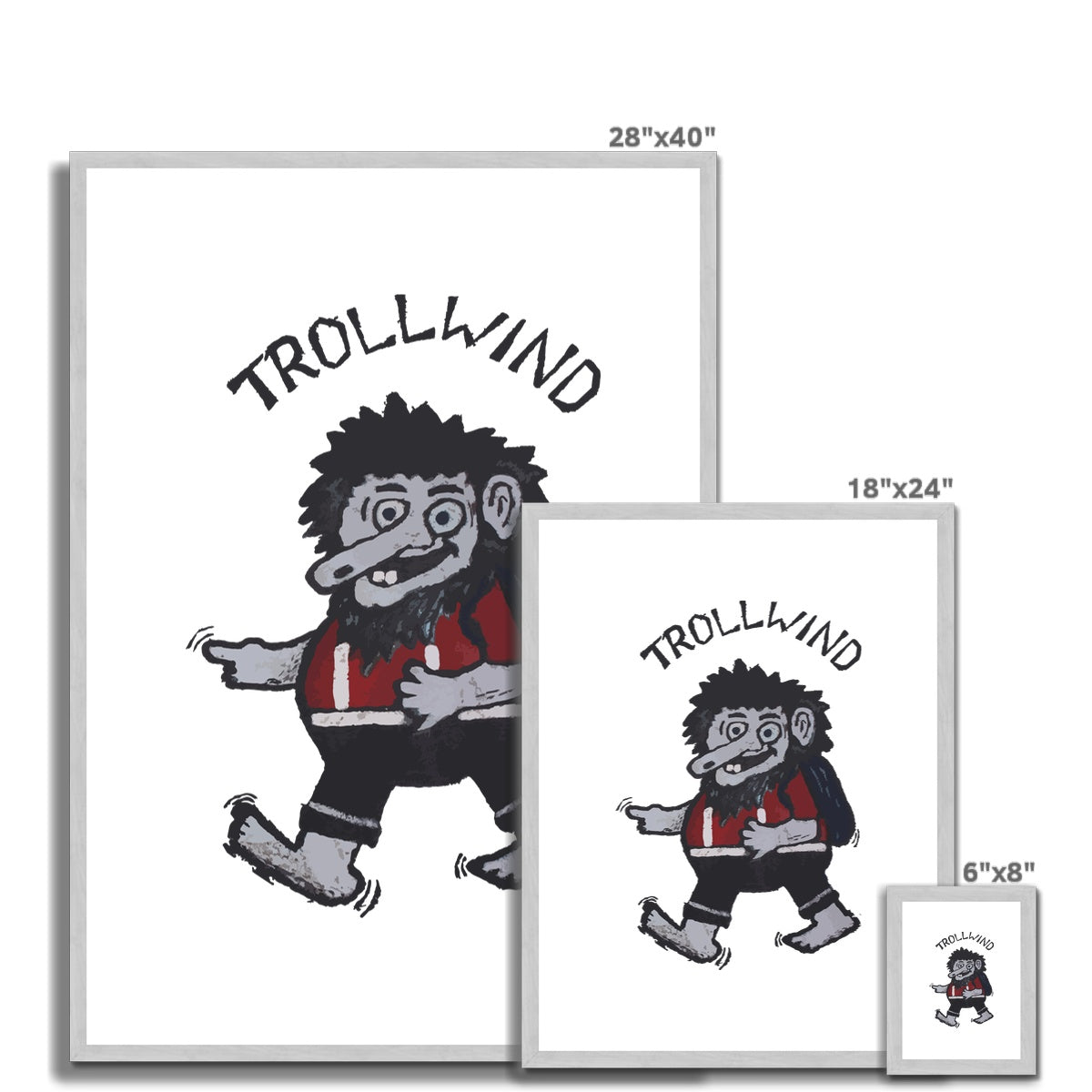 AQUA HMP2 - 10 - Trollwind 1 - Antique Framed & Mounted Print