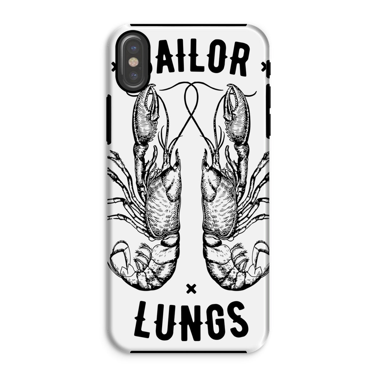 AQUA B&W - 06 - Sailing Lungs - Tough Phone Case