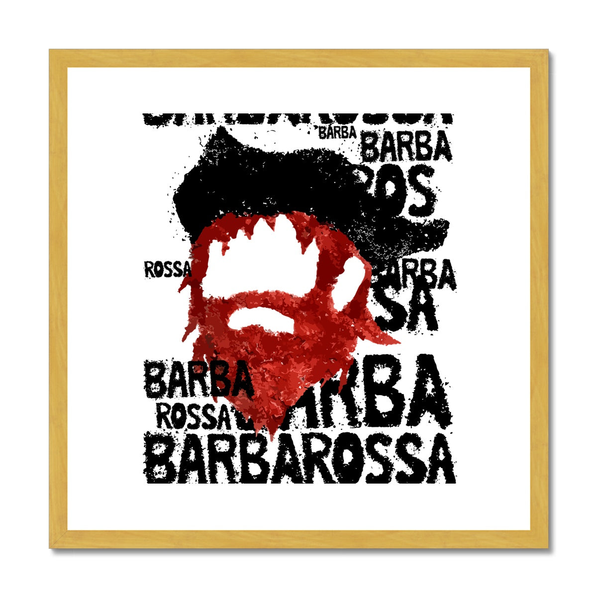 AQUA HMP2 - 01 - Barbarossa - Antique Framed & Mounted Print