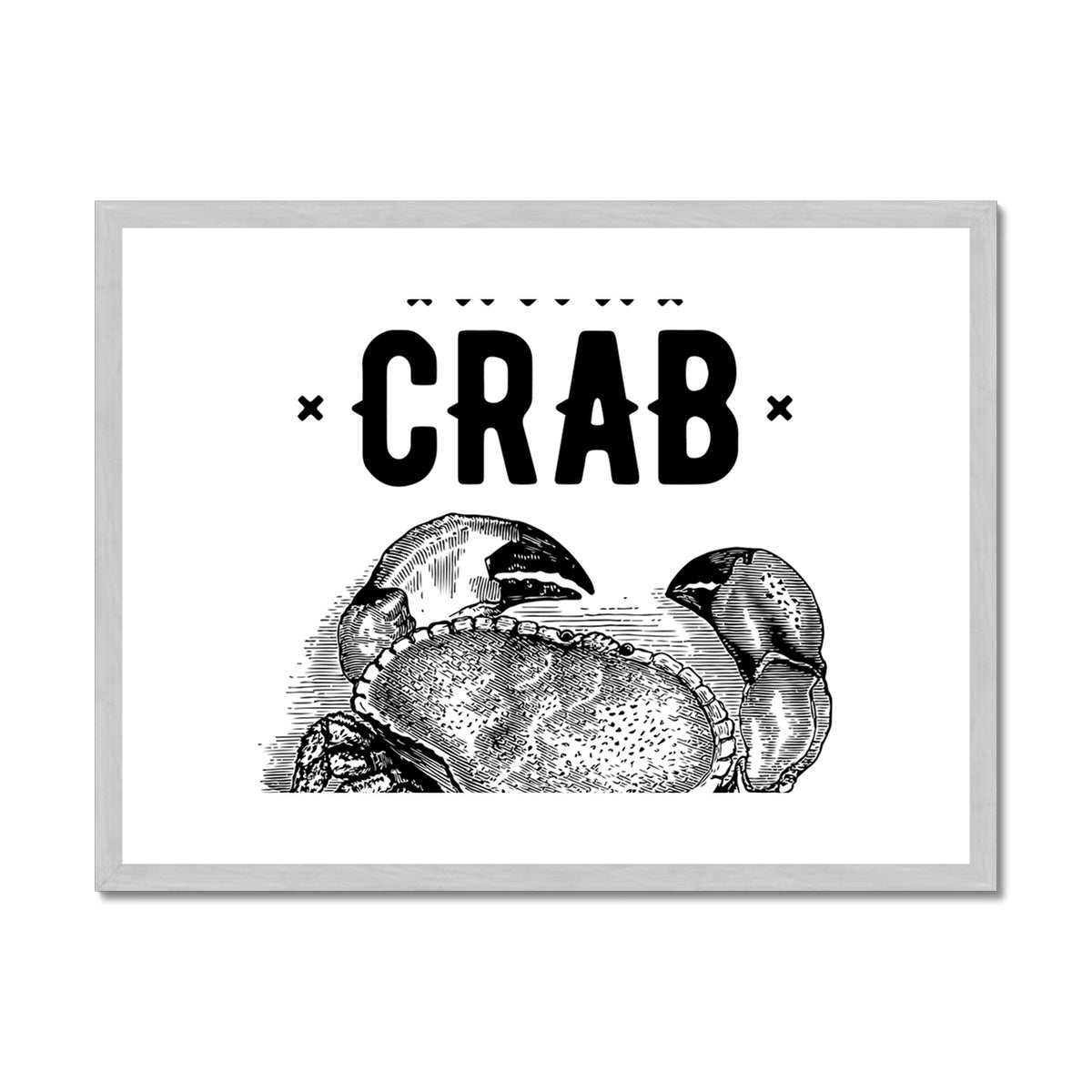 AQUA B&W - 07 - Catch the crab - Antique Framed & Mounted Print