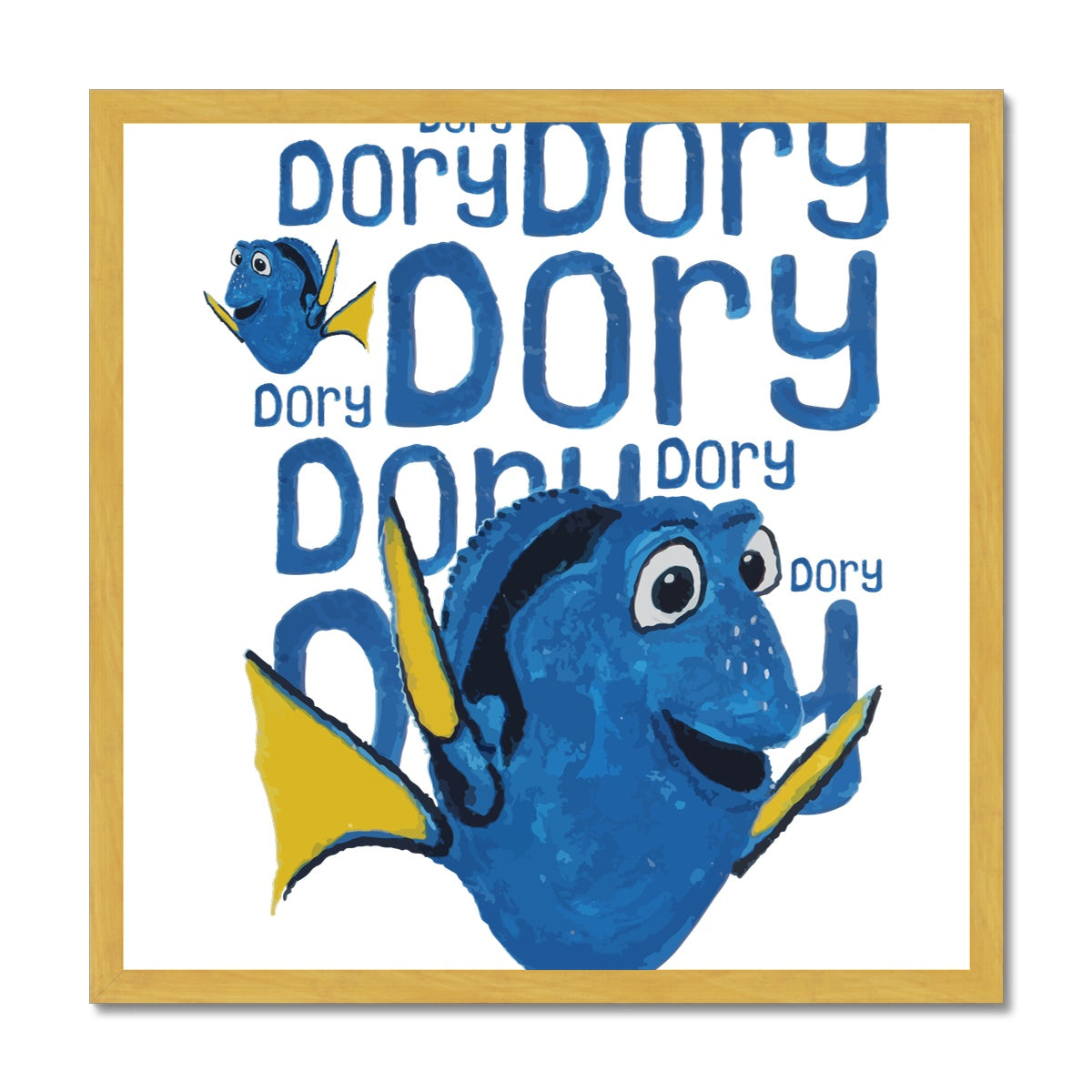 AQUA HMP2 - 03 -Dory - Antique Framed Print