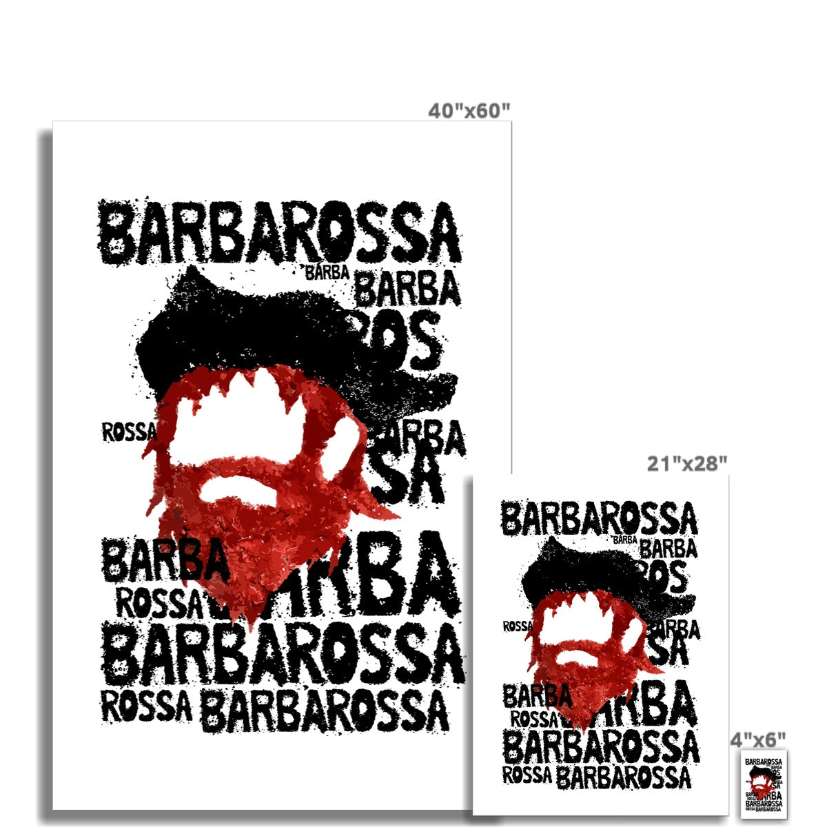 AQUA HMP2 - 01 - Barbarossa - Pôster de arte de parede