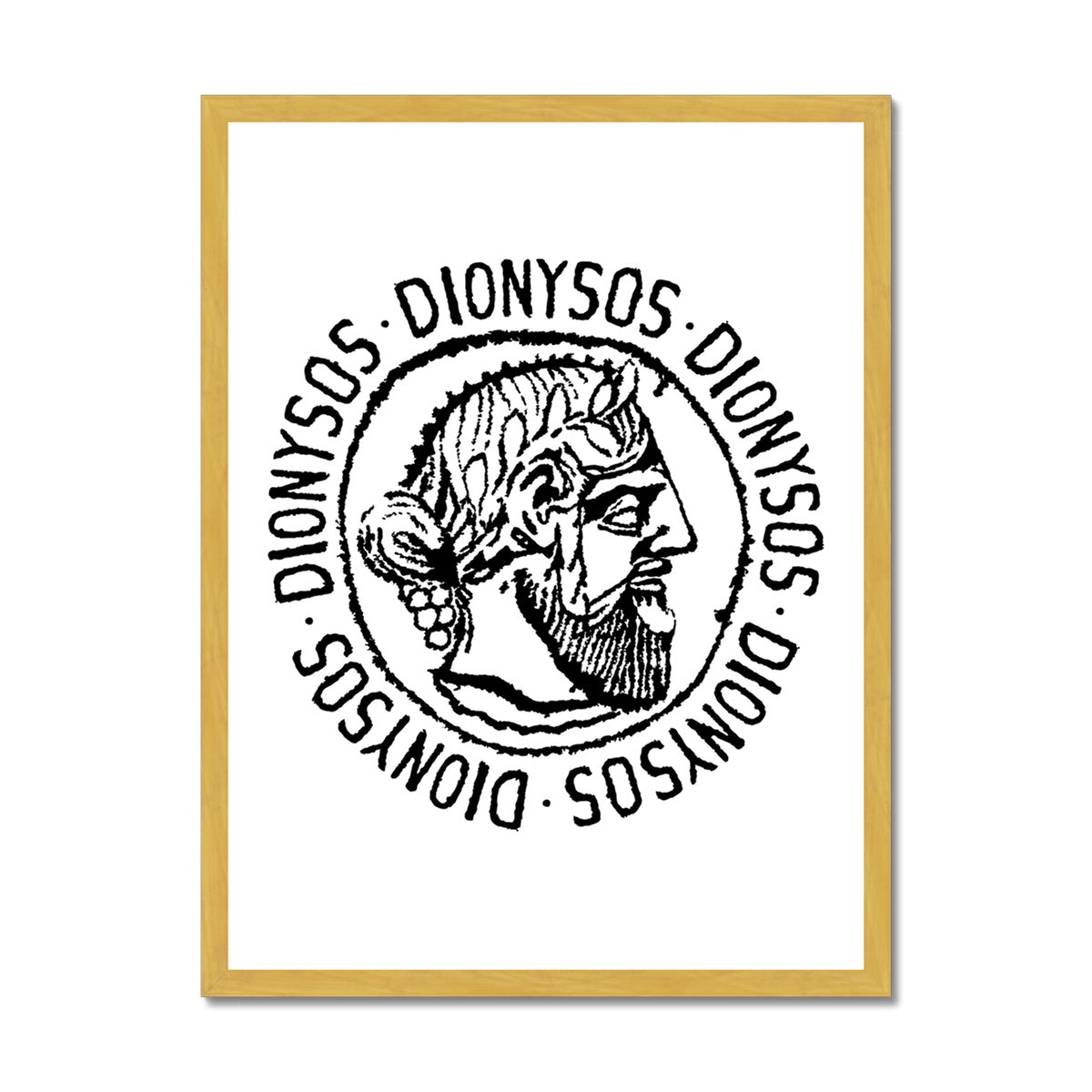 AQUA HMP2 - 02 - Dionysos - Antique Framed Print