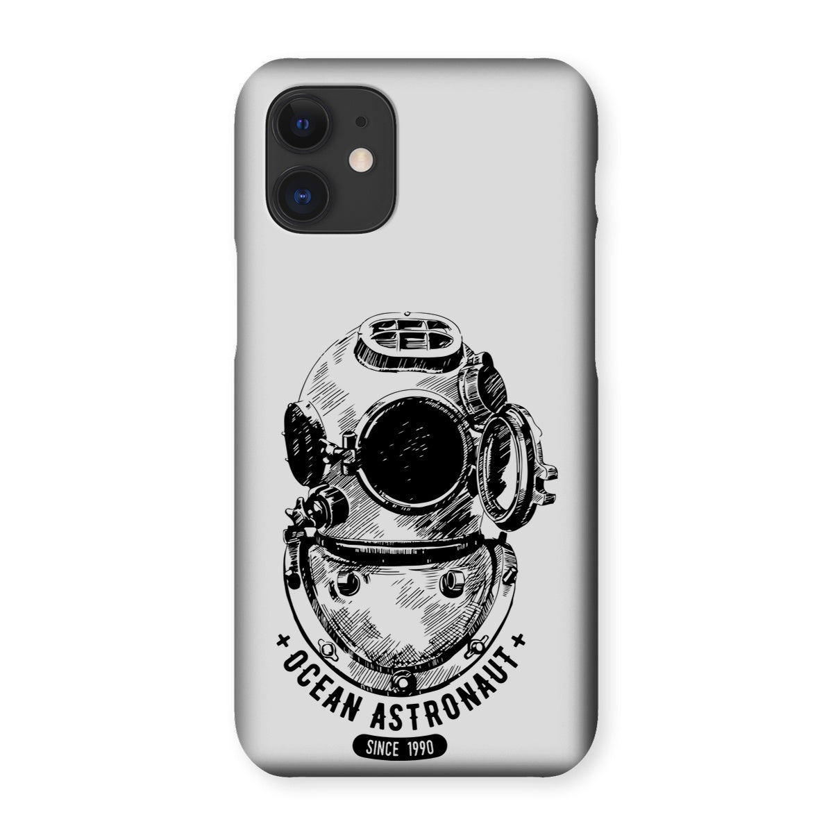 AQUA B&W - 05 - Ocean astronaut - Snap Phone Case