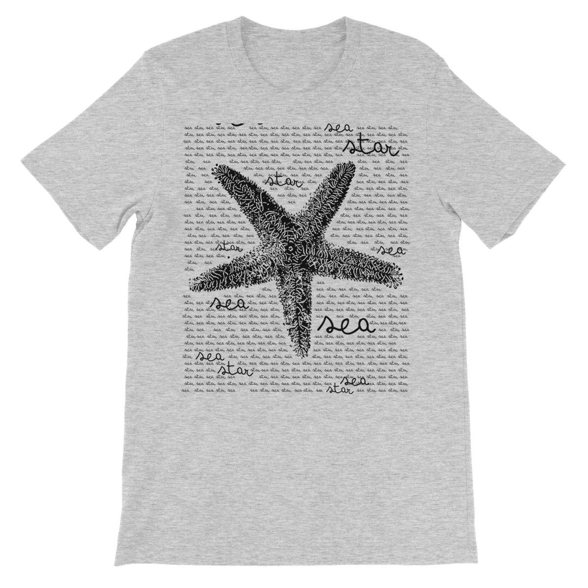 AQUA B&W - 08 - Sea Star - Unisex Fine Jersey T-Shirt