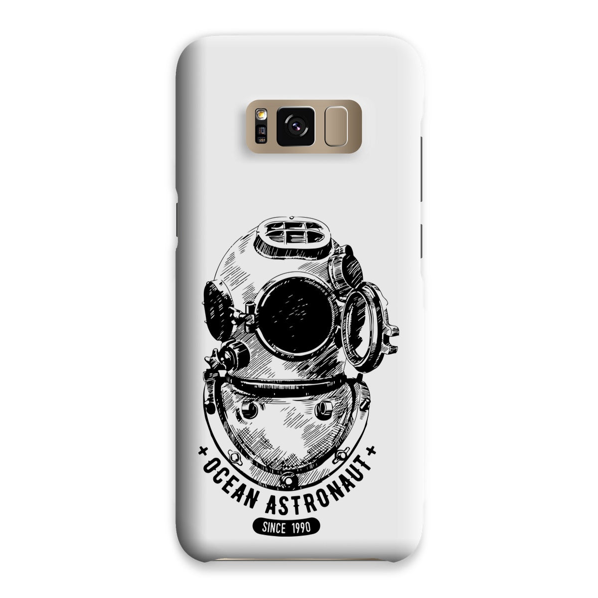 AQUA B&W - 05 - Ocean astronaut - Snap Phone Case