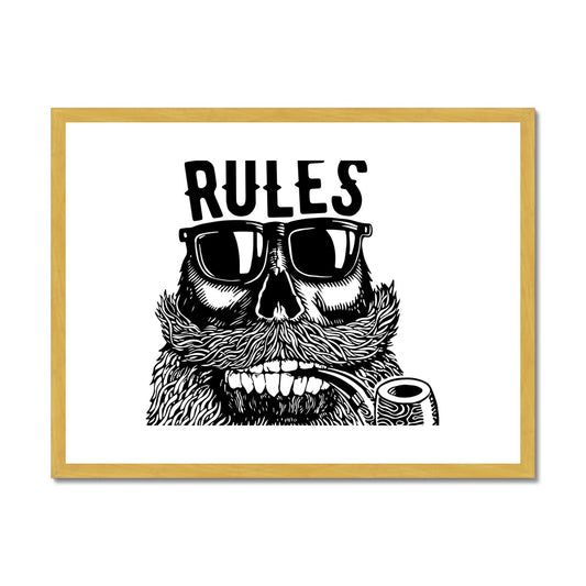 AQUA P&B - 04 - Sem regras - Impressão antiga emoldurada e montada